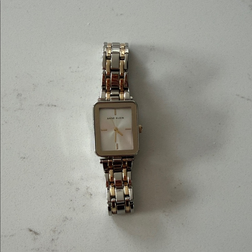 Two Tone Square Watch